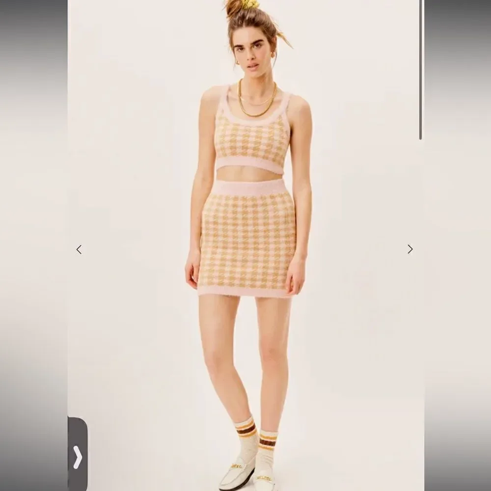 NWT For Love & Lemons Cher Mini Skirt XL Clueless